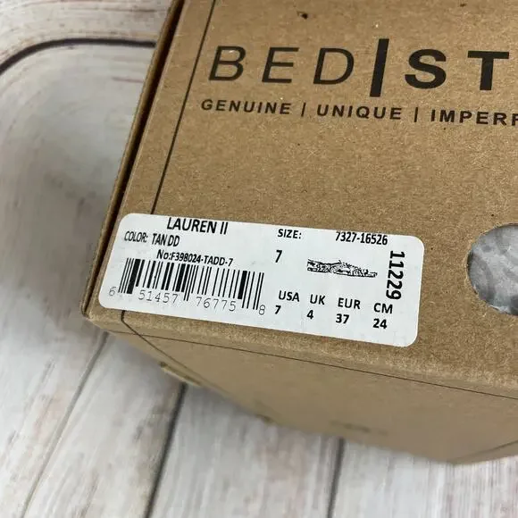 Bed Stu Lauren 2 Womens Sz 7 Huarache Sandals Tan DD Leather - Picture 11 of 11